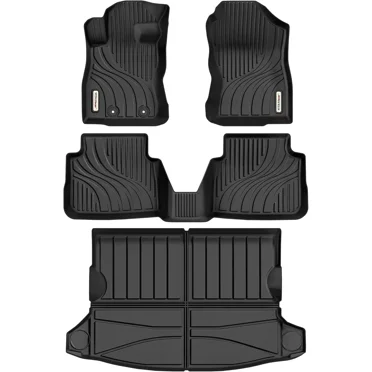 RVNI Floor Mats & Cargo Mat for Subaru Crosstrek/Impreza 2025 2024 Crosstrek Floor Liners All-Weather TPE Includes 1st 2nd Row and Trunk Mats Black