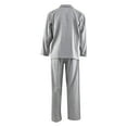thumbnail image 3 of Elainilye Fashion Mens Pajama Sets Sleepwear 2 Piece Pajama Button Down Loungewear Homewear Tops and Pants Pajama Set,Gray, 3 of 8