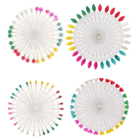 VANIDO 120 Piece Assorted Color Flower Leaves Hijab Scarf Shawl Pins Safety Pins Brooch Ladies Jewelry