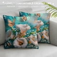 thumbnail image 3 of GOSMITH Flower Butterfly Throw Pillow Cover White Calla Lily Pink Rose Spring Flowers Bouquet Decorative Pillow Covers Square Pillowcase Cushion Covers, 3 of 5