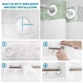 thumbnail image 4 of No Hook Shower Curtain, Blue Coastal Starfish Shower Curtains for Bathroom with See Through Top Window, Grey Sage Green Nautical Coral Summer Waterproof & Washable Bath Curtain 60"x72", 4 of 9