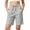 Gray, variant on Womens Solid Bermuda Athletic Shorts Dual Side Deep Hand Pockets Adjustable Drawstring Elastic High Waist Loose Straight Fit Soft Knit Casual Lounge Short Bottoms