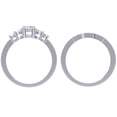 thumbnail image 4 of Dazzlingrock Collection 0.75 Carat (ctw) 14K Round Diamond 5 Stone Bridal Engagement Ring Band Set 3/4 CT, White Gold, Size 5.5, 4 of 4