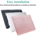 thumbnail image 4 of Compatible with MacBook Pro 13 Inch Leather Case 2019 2018 2017 2016 Release A1706 A1708 A1989 A2159, MacBook Hard PC Protective Case Rubberized Cover for MacBook Pro 13.3", Pink, 4 of 7
