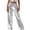 Silver, variant on AOOCHASLIY Women Fall Pants Women's Nightclub Style Casual Pants Women's High Street Design Gradient High Waist Straight Leg Pants Elastic Loose Pants
