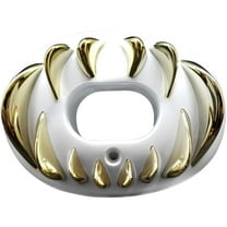 Battle Sports 3D Predator Oxygen Lip Protector Mouthguard - White/Gold