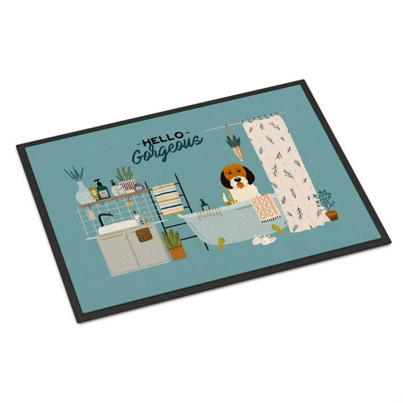 Petit Basset Griffon Veenden in Bathtub Indoor or Outdoor Mat 24x36 CK7501JMAT