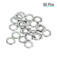 thumbnail image 3 of Uxcell 0.7x2.7x4.5mm Fishing Rings, 50 Pack 304 Stainless Steel Solid Ring Wire Snap Ring for Saltwater Freshwater, 3 of 5