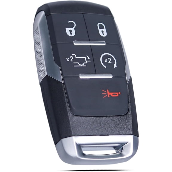 Smart Key Fob Replacement Fits for Ram 2500 3500 4500 5500 2019 2020 2021 2022 2023 2024 Keyless Entry Remote Control Start FCC ID:GQ4-76T 68374994AC AA AB 4AChip 433Mhz 5 Button