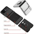 thumbnail image 5 of case for Galaxy Z Flip 4 Kickstand Case with Hinge Protection, Z Flip 4 Case Full-Body Protective Case with Built-in Sliding Rail Lens Cover for Samsung Galaxy Z Flip 4 5G, Black, 5 of 9