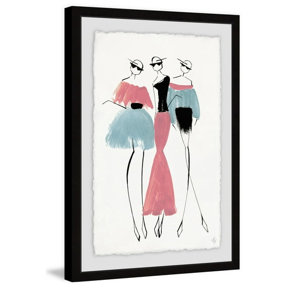 Pastel Trio Framed Painting Print