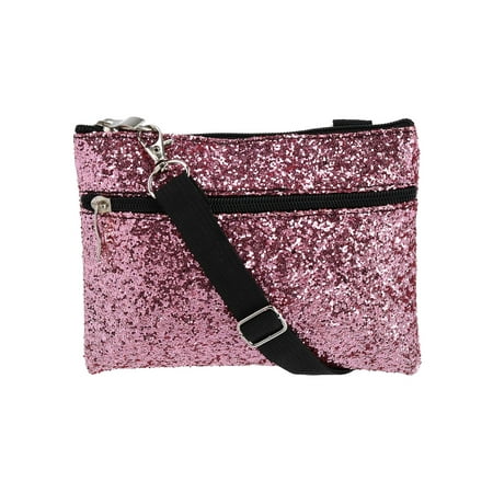 - Fashion Glitter Waist Pack Convertible Cross Body Bag