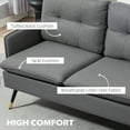 thumbnail image 4 of HOMCOM Causeuse 55 Pouces avec Dossier Capitonné et Pattes en Acier pour Chambre, 4 of 10