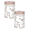 thumbnail image 1 of Oleegame 2PC Small Trash Bags Drawstring ，small Bathroom Garbage Bags， 120 Counts Trash Can Liners For Bathroom Kitchen ，White Rabbit Print 4 Gallon Small Trash Can Liners Brown, 1 of 4