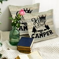 thumbnail image 5 of King Queen of The Camper Throw Pillow Covers, Funny Camping Camper Gifts for Couples, Couple Camping Pillow Cases 18 x 18 Inch Home RV Camper Room Bed Sofa Decor Set of 2, 5 of 6