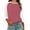 Red, variant on Weardear Women's Casual T-Shirts 3/4 Sleeve Color Block Cute Tops Comfy Blouses