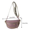thumbnail image 5 of Bolso De Hombro Bolso de pecho para mujer, correa ajustable para el hombro, monedero para niñas de color sólido (púrpura), 5 of 5