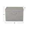thumbnail image 2 of Household Essentials Wide KD Storage Box With Lid Box, 18.5”x15”x12”, Sides With Cardboard Reinforcement for Added Sturdiness, Ideal Closet Storage Solution, Includes Handle for Easy Access, Silver, 2 of 8
