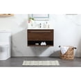 thumbnail image 2 of 30 inch single bathroom vanity in walnut with backsplash, 2 of 10