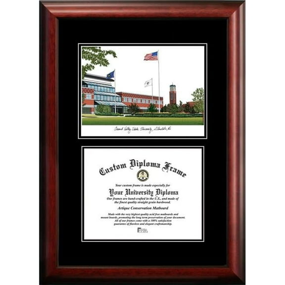 Campus Images MI980D-108 10 x 8 in. Grand Valley State University Diplomate Diploma Frame - Satin Mahogany