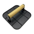 thumbnail image 3 of LOVIVER Aluminum Alloy Burger Press Grill Cooking Smasher Professional Wooden Handle Hamburger Press for Steak Making BBQ Accessories Square Black, 3 of 8