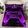 thumbnail image 2 of Manfei Chic Game Console Bed Sheets King, Modern Video Game King Sheet Sets, Teenager Boys Girls Bedding Sets King Size, Lightweight Bedroom Decor, 4pcs, 2 of 7