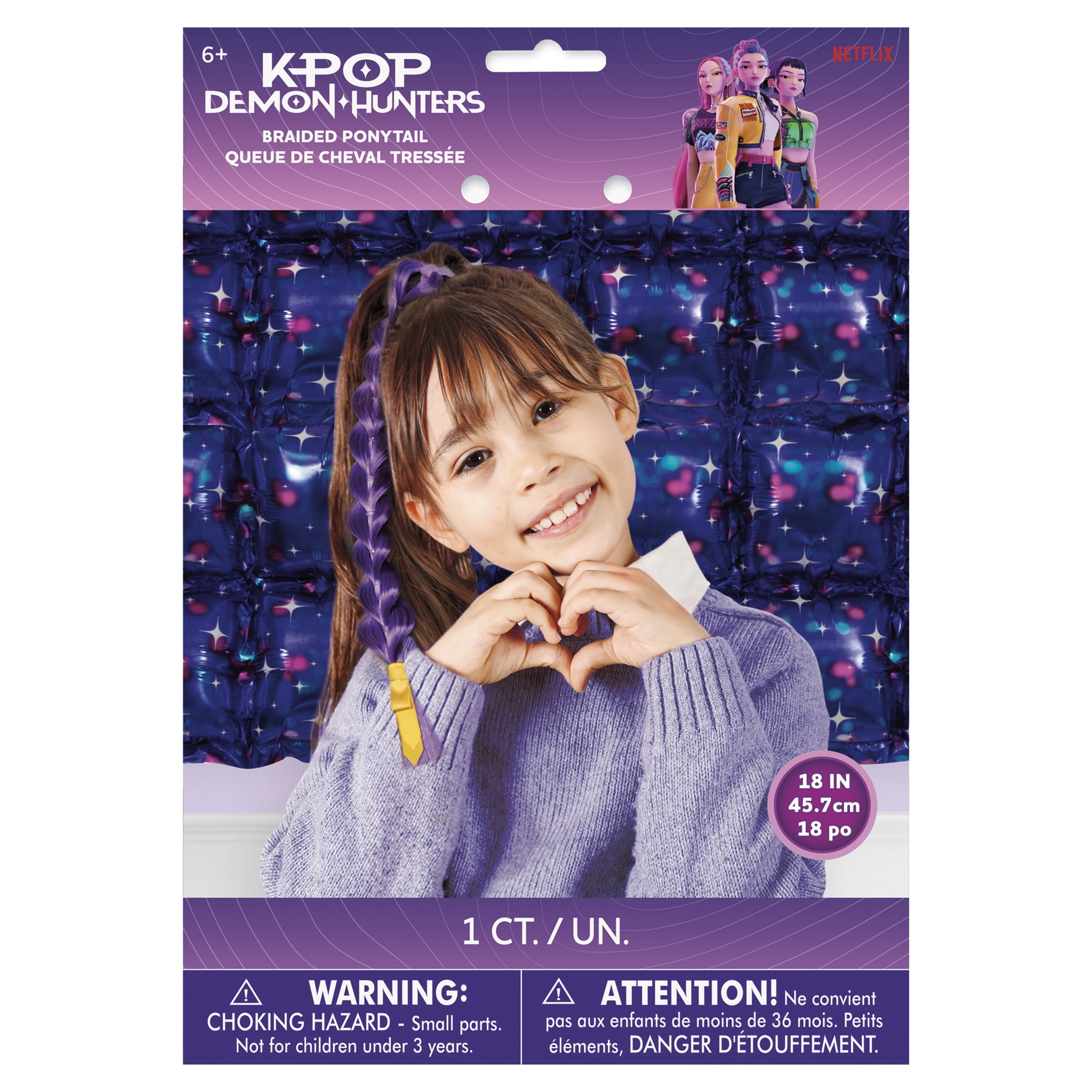 KPop Demon Hunters 1 Count Character Braid Ponytail