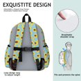 thumbnail image 5 of Sunflower Blue Pattern Cute School Backpack with Padded Back and Adjustable Shoulder Straps 13.4"x11"x4.7", 5 of 5