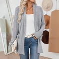thumbnail image 4 of SUNBS Long Sleeve Cardigan Sweaters for Women Lightweight Open Front Tops Casual Loose Blouses with Pockets, 4 of 8