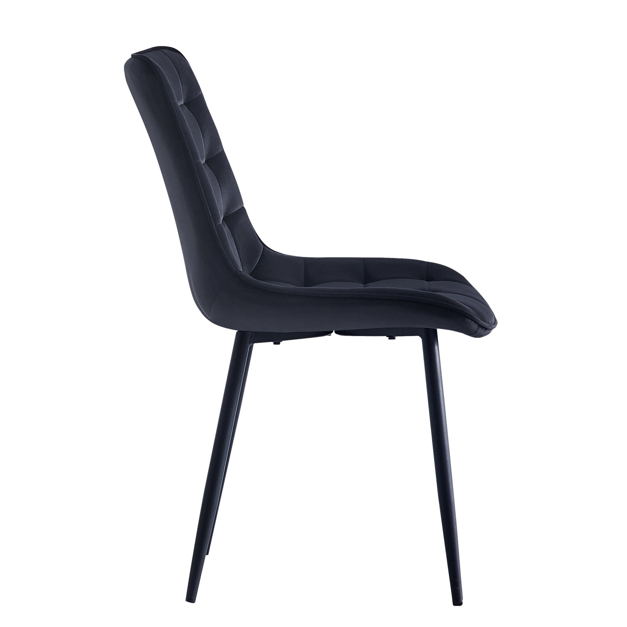 Kadyn Velvet Dining Chair 2PCS, Kitchen Chairs for Offices, Dining Room Chairs for Living Rooms, Black Kadyn Velvet Dining Chair 2PCS, Kitchen Chairs for Offices, Dining Room Chairs for Living Rooms, Black