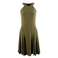 thumbnail image 3 of Women's Sleeveless Halter-Neck Jersey Dress-OM-M, 3 of 4