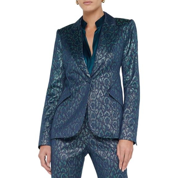 L’AGENCE womens Chamberlain Blazer, 2, Blue