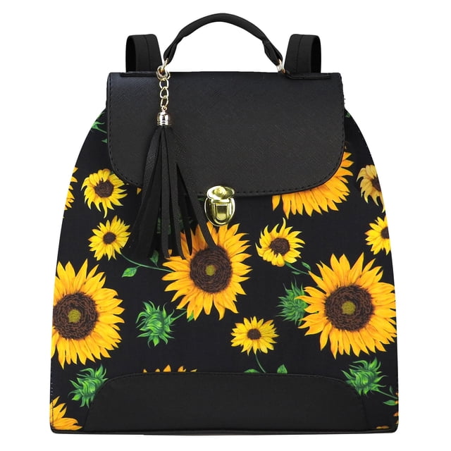 Bolsa para Dama Nueva Imagen Girasol Negro Sintético Textil