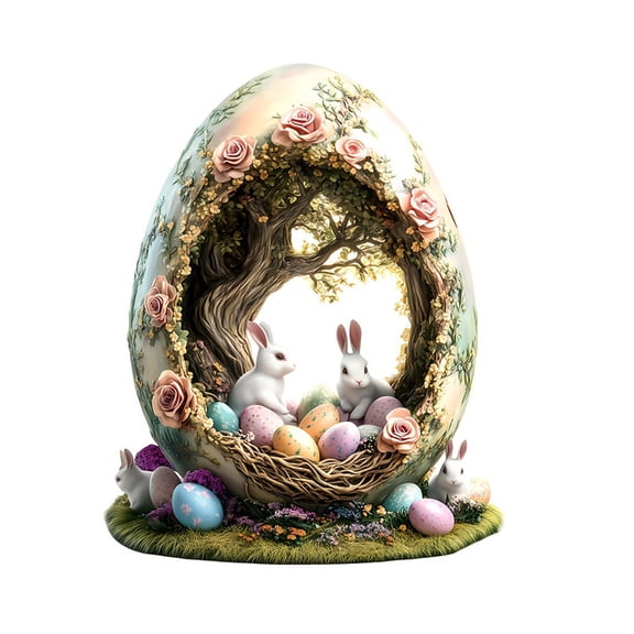 Mozhitti Boho Easter Cute Egg Egg Easter Decoration Home Tabletop Decoration