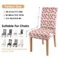thumbnail image 5 of Classic Strawberry Dining Chair Covers Set of 4 Lovely Red Berry Print Washable Polyester Stretch Slipcovers Removable Protector for Modern Kitchen Decor, 5 of 6