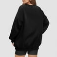 thumbnail image 5 of Dwellite Womens Casual Long Sleeve Sweatshirt Oversized Crew Neck Cute Hoodie Pullover Loose Fit Tops with Pocket Black 3XL, 5 of 5