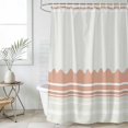 thumbnail image 2 of Extra Long Shower Curtain 72x84 Inch, Orange Striped Shower Curtain Waterproof Bathroom Decor, Abstract Modern Geometric Stripes Fabric Bath Curtain Set Accessories with Hooks, 2 of 7