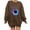 Brown, variant on Aayomet Oversized Sweatshirt For Women Womens Casual Tunic Tops With Pockets Loose Sweatshirts Long Sleeve Shirts,Black S