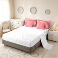 thumbnail image 4 of Manfei Geometric Stripe King Bedding,Contemporary Minimalist King Bed in a Bag, Red White, Reversible 7-Piece, 4 of 6