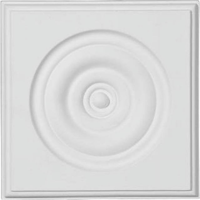 Ekena Millwork PB05X05X01TR 5.75 In. W X 5.75 In. H X 1.12 In. P Architectural Traditional Bullseye Plinth Block