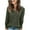 Army Green, variant on Sweaters For Women V Neck Brushed Strip Solid Color Long Sleeve Pullover Tops Casual Trendy 2025 Fall Winter Stylish Comfortable Womens Sweaters Grey L