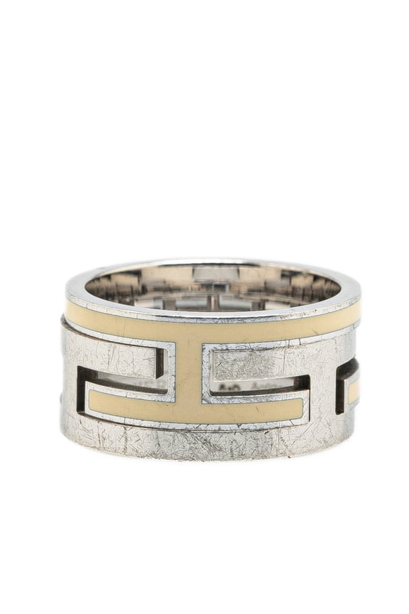 Pre-Owned Hermes Move Ash Ring #52 SV925 Silver Women's HERMES