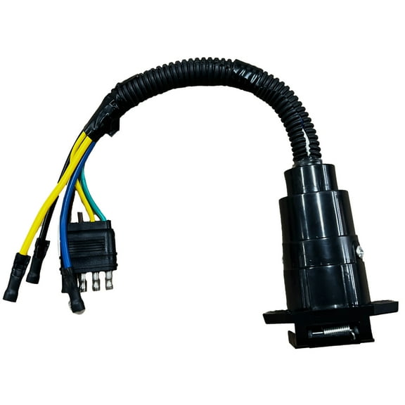 RV Designer TC520 4-Way Flat to 7-Way RV Socket Adapter Harness