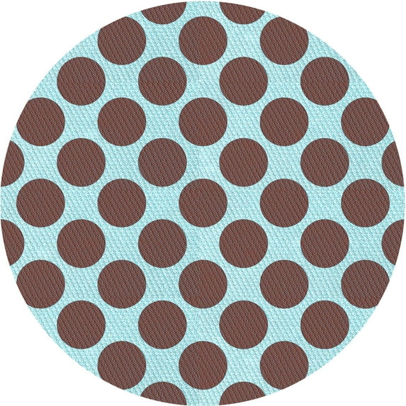 Ahgly Company Indoor Square Patterned Blue Lagoon Blue Area Rugs, 3' Square