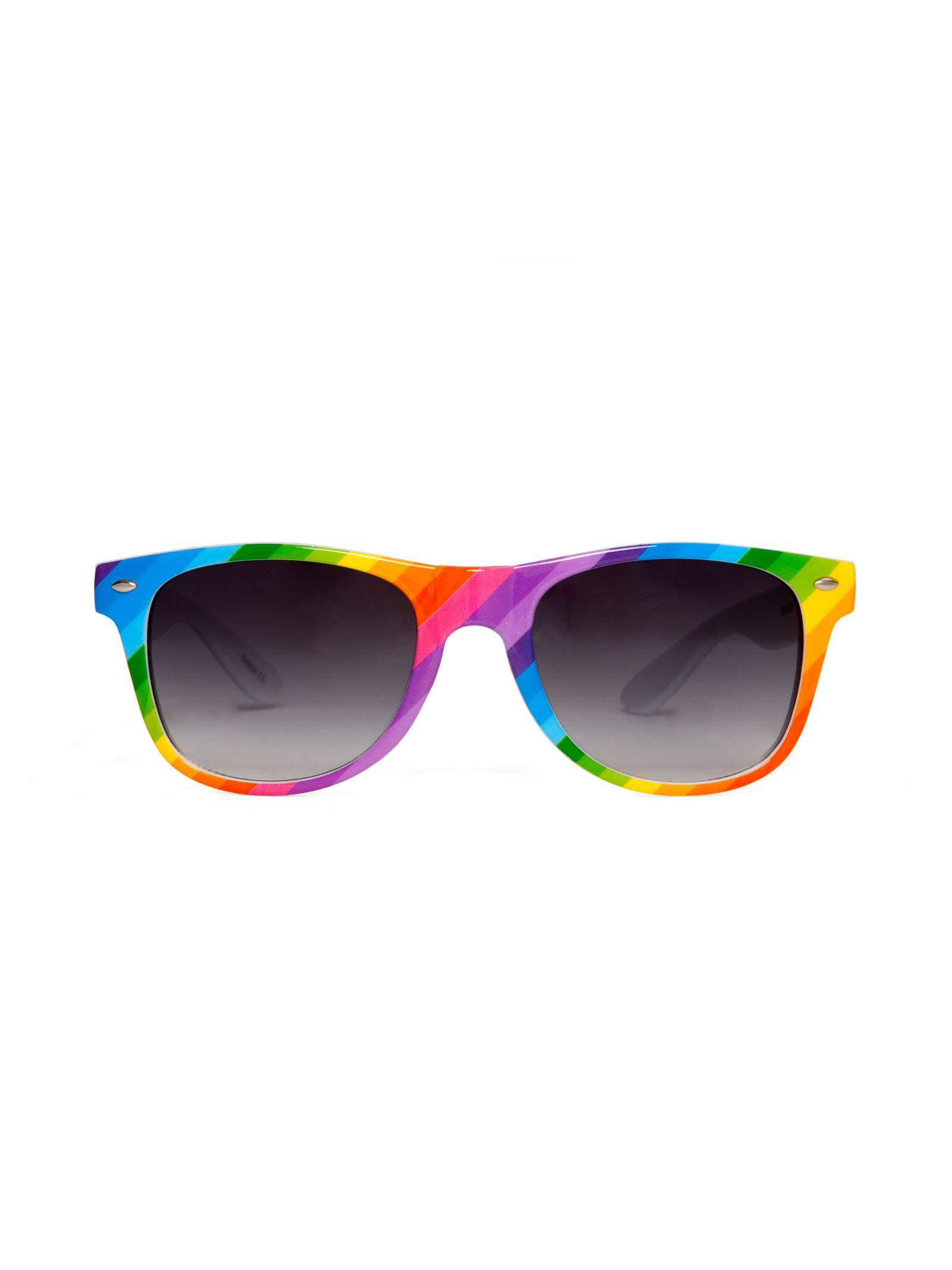 Gravity Shades Rainbow Color Rectangle Frame Sunglass