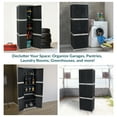 thumbnail image 5 of Sunnydaze Lockable Adjustable 72" Plastic 4-Shelf Freestanding Garage Storage Cabinet, Charcoal with Gray Trim, 5 of 11
