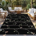 thumbnail image 2 of Sparrow Outdoor Rug for Patio/Deck/Porch, Non-Slip Large Area Rug 5 x 8 Ft, Spring Birds on The Branches Vintage Country Black Indoor Outdoor Rugs Washable Area Rugs, Camping Rug Carpet Runner, 2 of 8