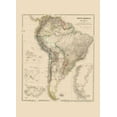 thumbnail image 2 of Arrowsmith 18x24 White Modern Wood Framed Museum Art Print Titled - South America - Arrowsmith 1844, 2 of 4