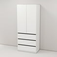 thumbnail image 6 of Twin Fins 32" Modern White Closet System with Spacious Storage - 3 Drawers -White, 6 of 10