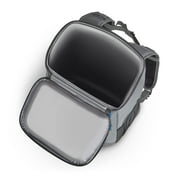Igloo Laguna Soft Sided Cooler Backpack, 24 Can Capacity, Gray Twill with Ibiza Blue
